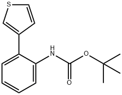 (2-THIOPHEN-3-YL-PHENYL)-CARBAMIC ACID TERT-BUTYL ESTER 结构式