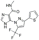N-METHYL-5-[3-THIEN-2-YL-5-(TRIFLUOROMETHYL)-1H-PYRAZOL-1-YL]-1H-IMIDAZOLE-4-CARBOXAMIDE 结构式