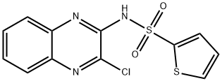 N-(3-CHLOROQUINOXALIN-2-YL)THIOPHENE-2-SULFONAMIDE 结构式