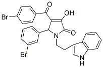 1-(2-(1H-INDOL-3-YL)ETHYL)-4-(4-BROMOBENZOYL)-5-(3-BROMOPHENYL)-3-HYDROXY-1H-PYRROL-2(5H)-ONE 结构式