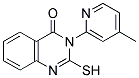 2-MERCAPTO-3-(4-METHYLPYRIDIN-2-YL)QUINAZOLIN-4(3H)-ONE 结构式