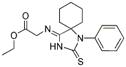 ETHYL {[(4Z)-1-PHENYL-2-THIOXO-1,3-DIAZASPIRO[4.5]DEC-4-YLIDENE]AMINO}ACETATE 结构式