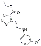 ETHYL 5-({(1E)-[(3-METHOXYPHENYL)AMINO]METHYLENE}AMINO)-1,2,3-THIADIAZOLE-4-CARBOXYLATE 结构式
