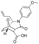 2-ALLYL-3-(4-METHOXYPHENYL)-4-OXO-10-OXA-3-AZATRICYCLO[5.2.1.0(1,5)]DEC-8-ENE-6-CARBOXYLIC ACID 结构式