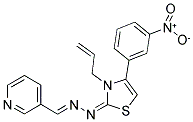 NICOTINALDEHYDE [(2E)-3-ALLYL-4-(3-NITROPHENYL)-1,3-THIAZOL-2(3H)-YLIDENE]HYDRAZONE 结构式