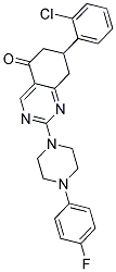 7-(2-CHLOROPHENYL)-2-[4-(4-FLUOROPHENYL)-1-PIPERAZINYL]-7,8-DIHYDRO-5(6H)-QUINAZOLINONE 结构式