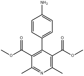 4-(4-氨基苯基)-2,6-二甲基-吡啶-3,5-二羧酸二甲酯 结构式