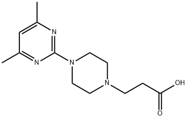 3-(4-(4,6-二甲基嘧啶-2-基)哌嗪-1-基)丙酸 结构式