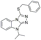 3-BENZYLSULFANYL-9-ISOPROPYL-9H-BENZO[4,5]IMIDAZO[2,1-C][1,2,4]TRIAZOLE 结构式