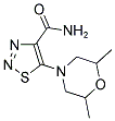 5-(2,6-DIMETHYLMORPHOLIN-4-YL)-1,2,3-THIADIAZOLE-4-CARBOXAMIDE 结构式