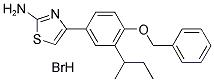 4-[4-(BENZYLOXY)-3-SEC-BUTYLPHENYL]-1,3-THIAZOL-2-AMINE HYDROBROMIDE 结构式