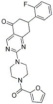 7-(2-FLUOROPHENYL)-2-[4-(2-FUROYL)-1-PIPERAZINYL]-7,8-DIHYDRO-5(6H)-QUINAZOLINONE 结构式