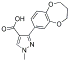 3-(3,4-DIHYDRO-2H-1,5-BENZODIOXEPIN-7-YL)-1-METHYL-1H-PYRAZOLE-4-CARBOXYLIC ACID 结构式