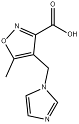 4-(1-咪唑甲基)-5-甲基-3-异恶唑甲酸 结构式