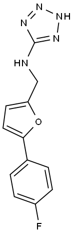 N-((5-(4-FLUOROPHENYL)-2-FURYL)METHYL)-2H-TETRAZOL-5-AMINE 结构式