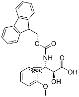 N-FMOC-3-(S)-AMINO-2-(S)-HYDROXY-3-(2-METHOXY-PHENYL)-PROPIONIC ACID 结构式