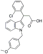 3-(2-Chloro-phenyl)-3-[1-(4-methoxy-benzyl)-1H-indol-3-yl]-propionic acid 结构式