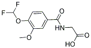 [[4-(DIFLUOROMETHOXY)-3-METHOXYBENZOYL]AMINO]ACETIC ACID 结构式