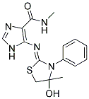 5-{[(2Z)-4-HYDROXY-4-METHYL-3-PHENYL-1,3-THIAZOLIDIN-2-YLIDENE]AMINO}-N-METHYL-1H-IMIDAZOLE-4-CARBOXAMIDE 结构式