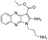 2-AMINO-1-(3-AMINO-PROPYL)-1H-PYRROLO[2,3-B]QUINOXALINE-3-CARBOXYLIC ACID ETHYL ESTER 结构式