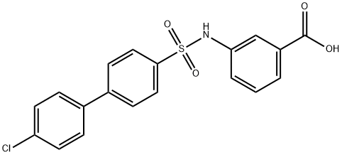3-[4-(4-氯苯基)苯基磺酰胺基]苯甲酸 结构式