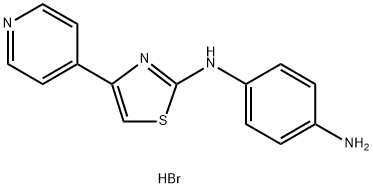 N-(4-PYRIDIN-4-YL-1,3-THIAZOL-2-YL)BENZENE-1,4-DIAMINE HYDROBROMIDE 结构式