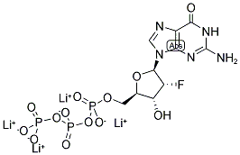 2'-FLUORO-2'-DEOXYGUANOSINE-5'-TRIPHOSPHATE LITHIUM SALT 结构式