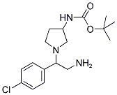 3-N-BOC-AMINO-1-[2-AMINO-1-(4-CHLORO-PHENYL)-ETHYL]-PYRROLIDINE 结构式