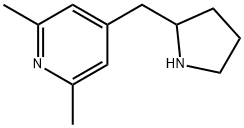 2,6-DIMETHYL-4-(2-PYRROLIDINYLMETHYL)PYRIDINE 结构式