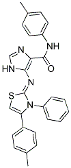 (Z)-5-(3-PHENYL-4-P-TOLYLTHIAZOL-2(3H)-YLIDENEAMINO)-N-P-TOLYL-1H-IMIDAZOLE-4-CARBOXAMIDE 结构式