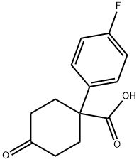 1-(4-氟苯基)-4-氧代环己甲酸 结构式