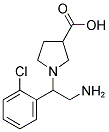 1-[2-AMINO-1-(2-CHLORO-PHENYL)-ETHYL]-PYRROLIDINE-3-CARBOXYLIC ACID 结构式