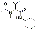 N-(1-[(CYCLOHEXYLAMINO)CARBONOTHIOYL]-2-METHYLPROPYL)-N-METHYLACETAMIDE 结构式