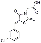 [5-(3-CHLORO-BENZYLIDENE)-2,4-DIOXO-THIAZOLIDIN-3-YL]-ACETIC ACID 结构式