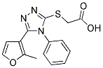 ([5-(2-METHYL-3-FURYL)-4-PHENYL-4H-1,2,4-TRIAZOL-3-YL]THIO)ACETIC ACID 结构式