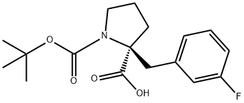 (S)-1-(tert-Butoxycarbonyl)-2-(3-fluorobenzyl)pyrrolidine-2-carboxylicacid