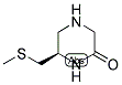 (R)-6-METHYLSULFANYLMETHYL-PIPERAZIN-2-ONE 结构式