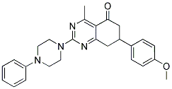 7-(4-METHOXYPHENYL)-4-METHYL-2-(4-PHENYLPIPERAZIN-1-YL)-7,8-DIHYDROQUINAZOLIN-5(6H)-ONE 结构式