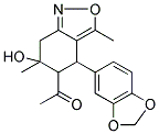 1-[4-(1,3-Benzodioxol-5-yl)-6-hydroxy-3,6-dimethyl-4,5,6,7-tetrahydro-2,1-benzisoxazol-5-yl]ethanone 结构式