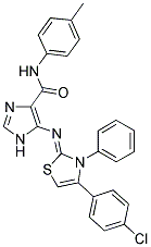 (Z)-5-(4-(4-CHLOROPHENYL)-3-PHENYLTHIAZOL-2(3H)-YLIDENEAMINO)-N-P-TOLYL-1H-IMIDAZOLE-4-CARBOXAMIDE 结构式