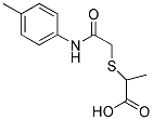 2-([2-[(4-METHYLPHENYL)AMINO]-2-OXOETHYL]THIO)PROPANOIC ACID 结构式