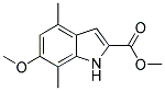 6-METHOXY-4,7-DIMETHYL-1H-INDOLE-2-CARBOXYLIC ACID METHYL ESTER 结构式