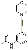 N-[3-(2-MORPHOLINOETHYNYL)PHENYL]ACTEAMIDE 结构式