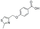 4-[(2-甲基-1,3-噻唑-4-基)甲氧基]苯甲酸 结构式