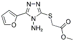 METHYL ([4-AMINO-5-(2-FURYL)-4H-1,2,4-TRIAZOL-3-YL]SULFANYL)ACETATE 结构式