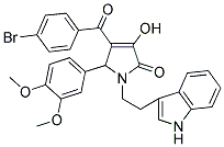 1-(2-(1H-INDOL-3-YL)ETHYL)-4-(4-BROMOBENZOYL)-5-(3,4-DIMETHOXYPHENYL)-3-HYDROXY-1H-PYRROL-2(5H)-ONE 结构式