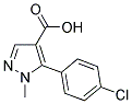 5-(4-CHLOROPHENYL)-1-METHYL-1H-PYRAZOLE-4-CARBOXYLIC ACID 结构式