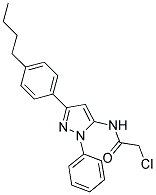 N-[3-(4-BUTYLPHENYL)-1-PHENYL-1H-PYRAZOL-5-YL]-2-CHLOROACETAMIDE 结构式