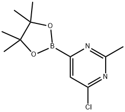 6-CHLORO-2-METHYLPYRIMIDINE-4-BORONIC ACID PINACOL ESTER 结构式