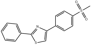 4-[4-(METHYLSULFONYL)PHENYL]-2-PHENYL-1,3-THIAZOLE 结构式